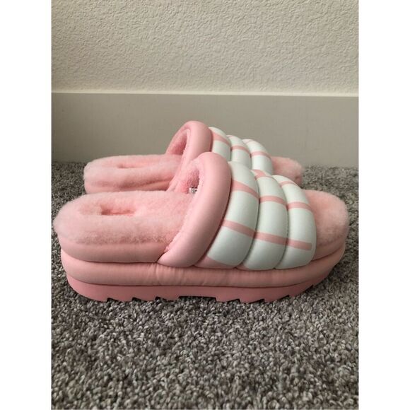 UGG Maxi Logo Platform Sandals Women’s Size 8 Pink - Picture 4 of 6